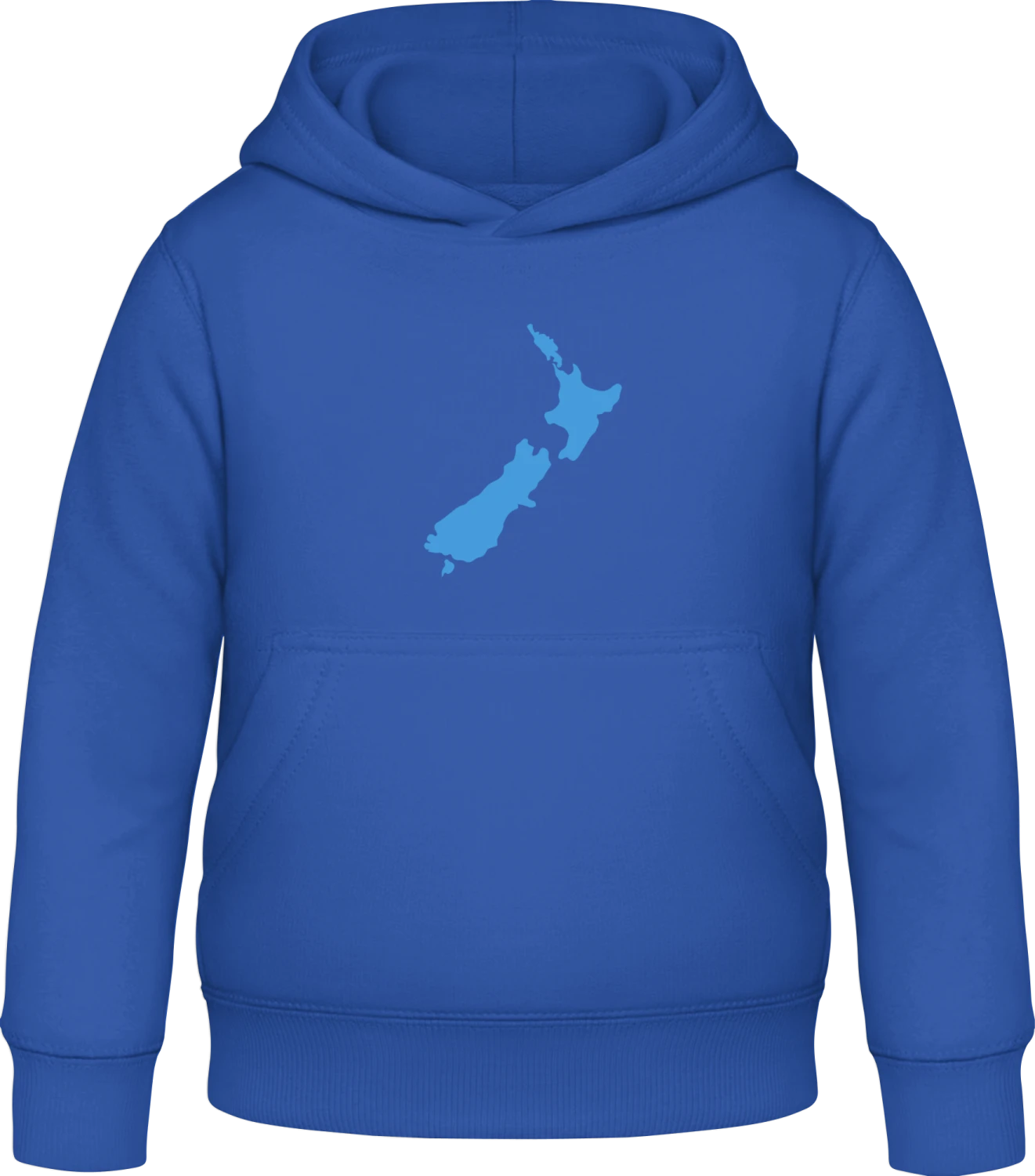 New Zealand Country Map - Royal blue Awdis Hoodie Kids - Front