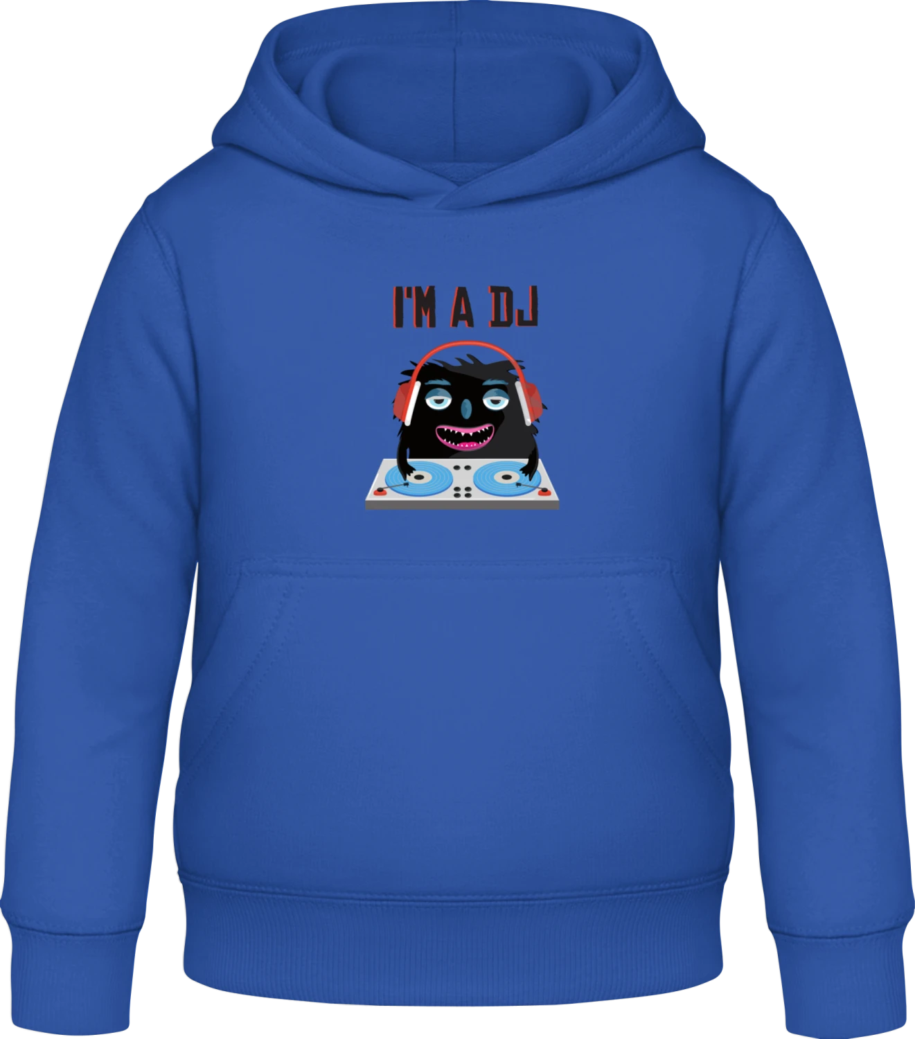 I'm a DJ Monster - Royal blue Awdis Hoodie Kids - Front