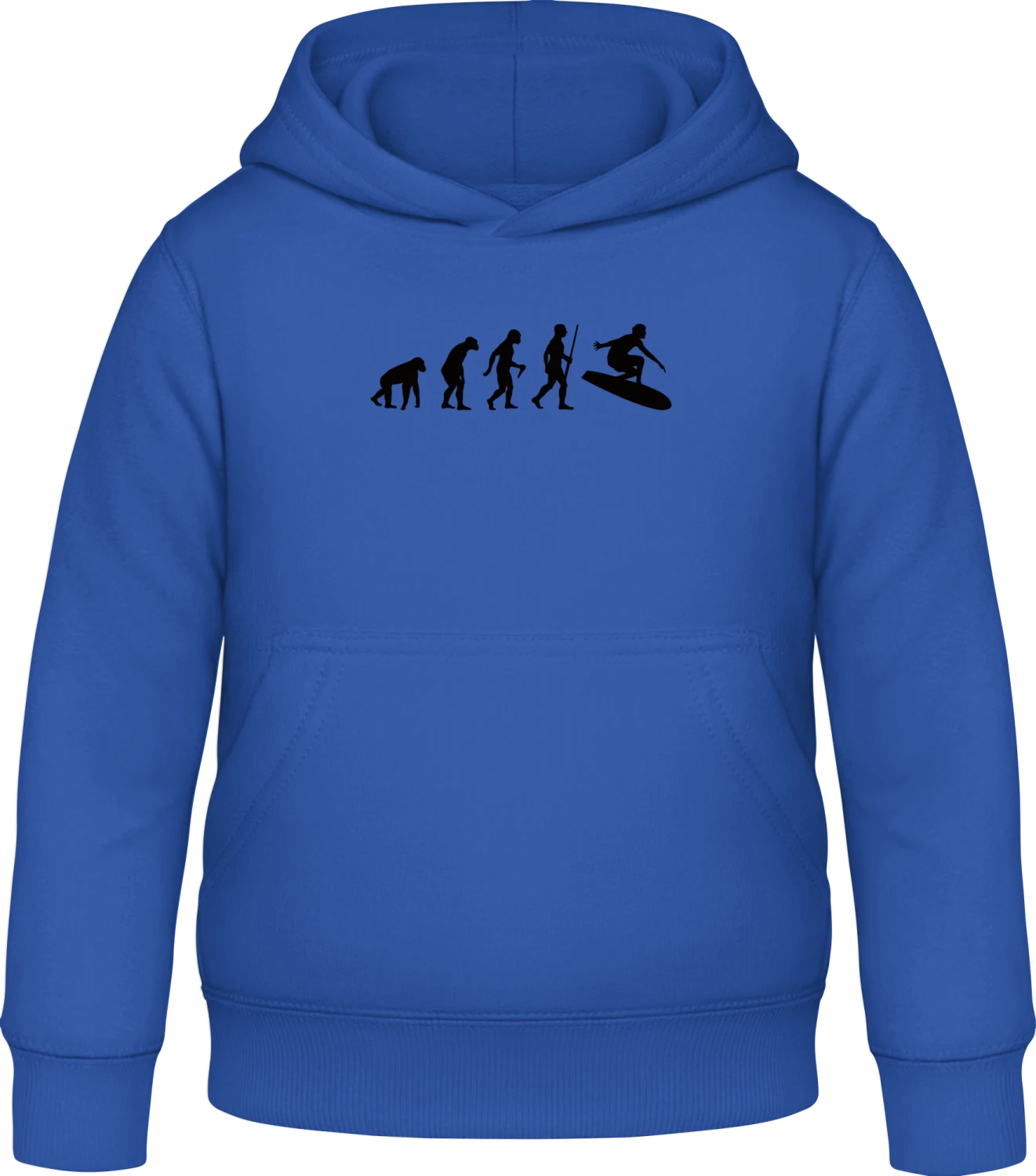 Surfing Surfer Evolution - Royal blue Awdis Hoodie Kids - Front