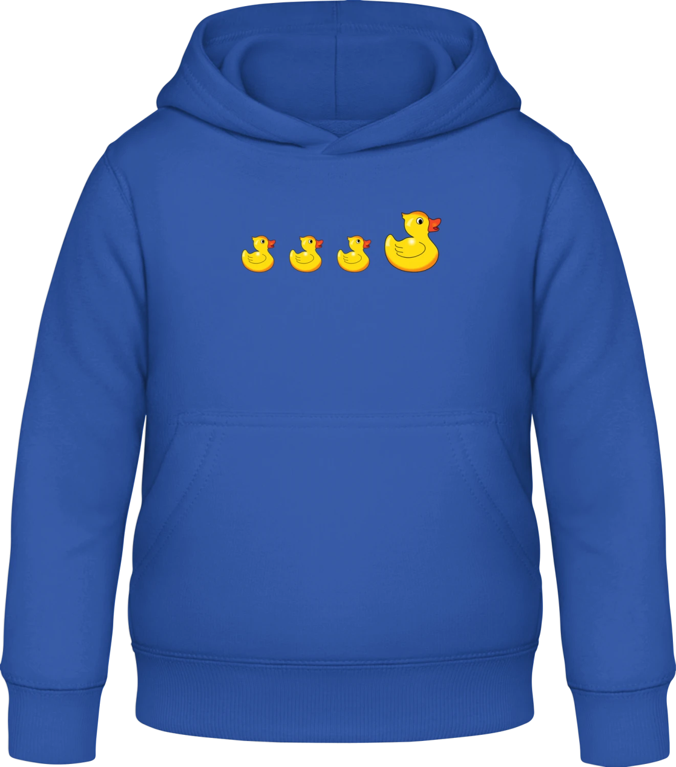 Duck Family - Royal blue Awdis Hoodie Kids - Front