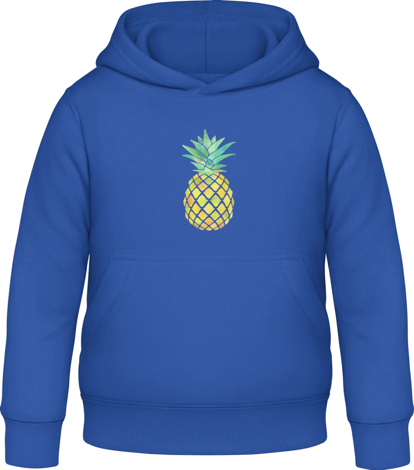 Colored Aquarell Pineapple - Royal blue Awdis Hoodie Kids - Front