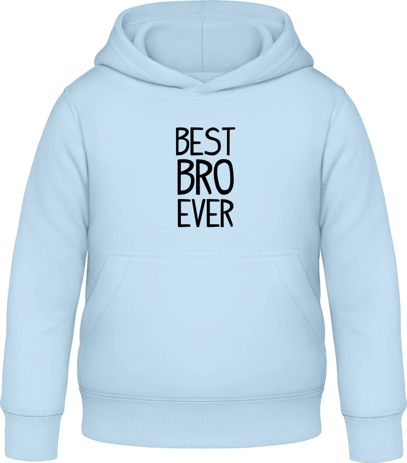 Best Bro Ever - Sky Blue Awdis Hoodie Kids - Front