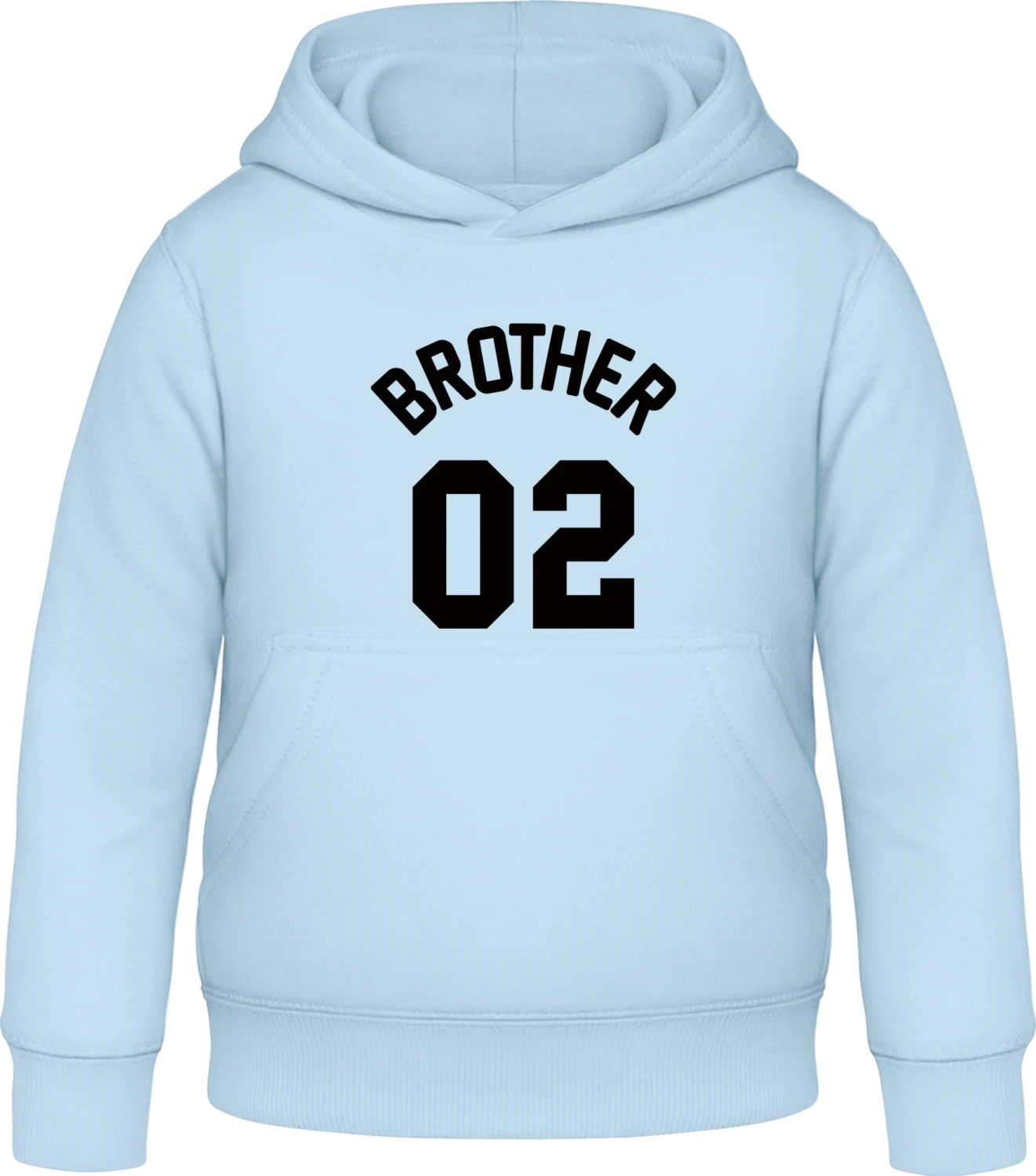 Brother 02 - Sky Blue Awdis Hoodie Kids - Front