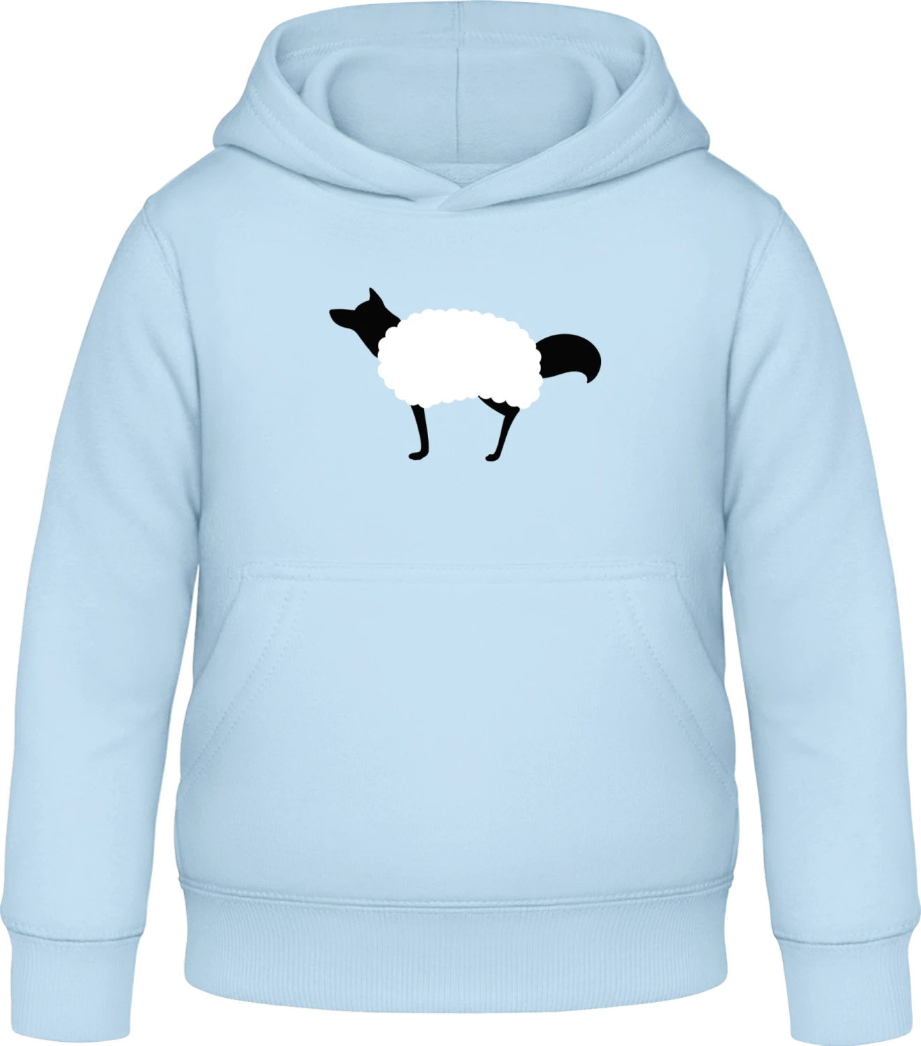 Wolf im Schafspelz - Sky Blue Awdis Hoodie Kids - Front