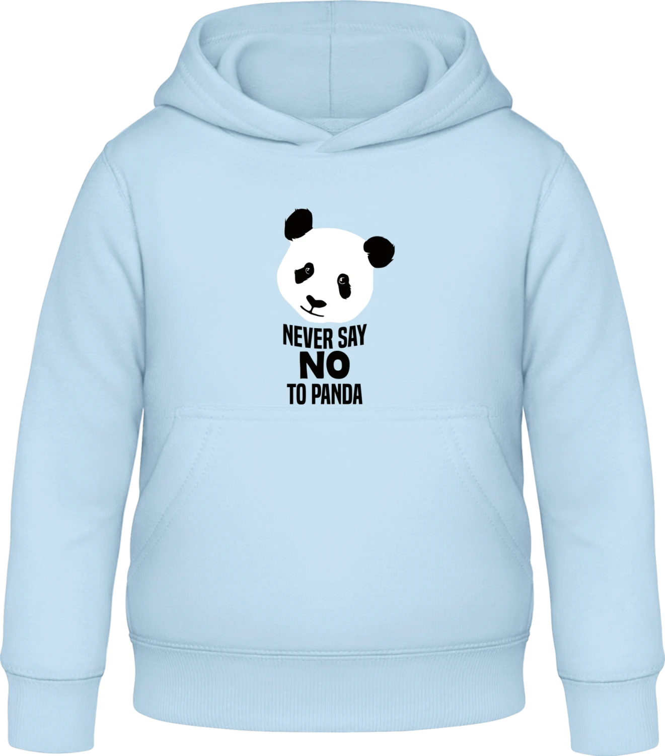 Never Say No To Panda - Sky Blue Awdis Hoodie Kids - Front