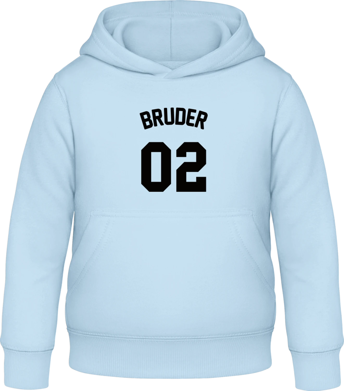 Bruder 02 - Sky Blue Awdis Hoodie Kids - Front