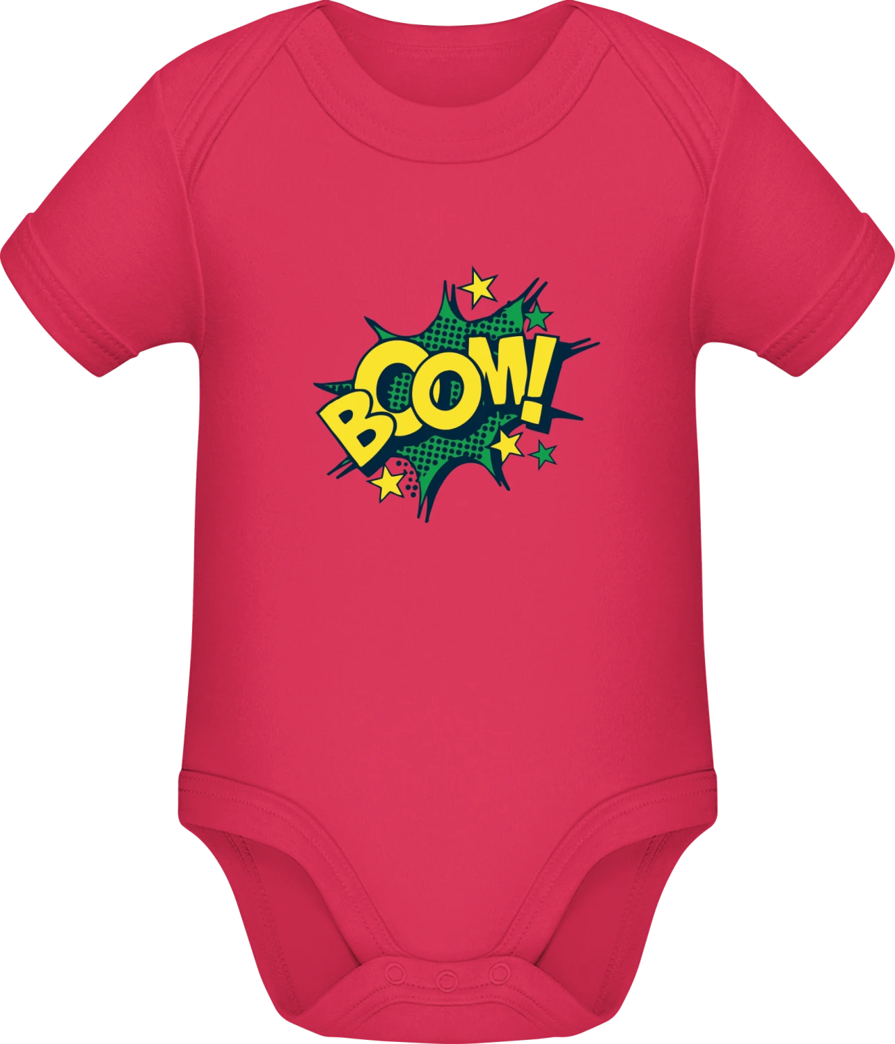 Boom Comic Style - Sorbet Sonar SSL organic babybodsuit - Front