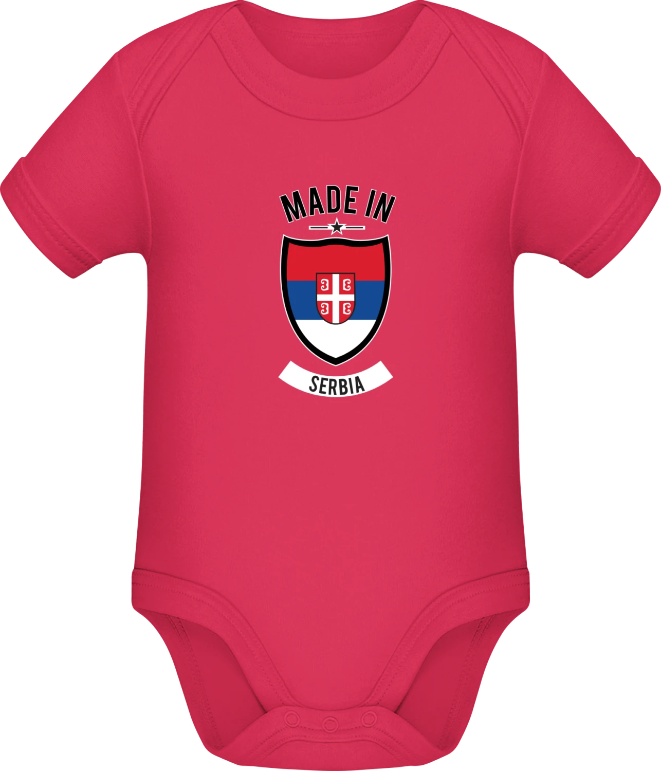 Made in Serbia - Sorbet Sonar SSL organic babybodsuit - Front