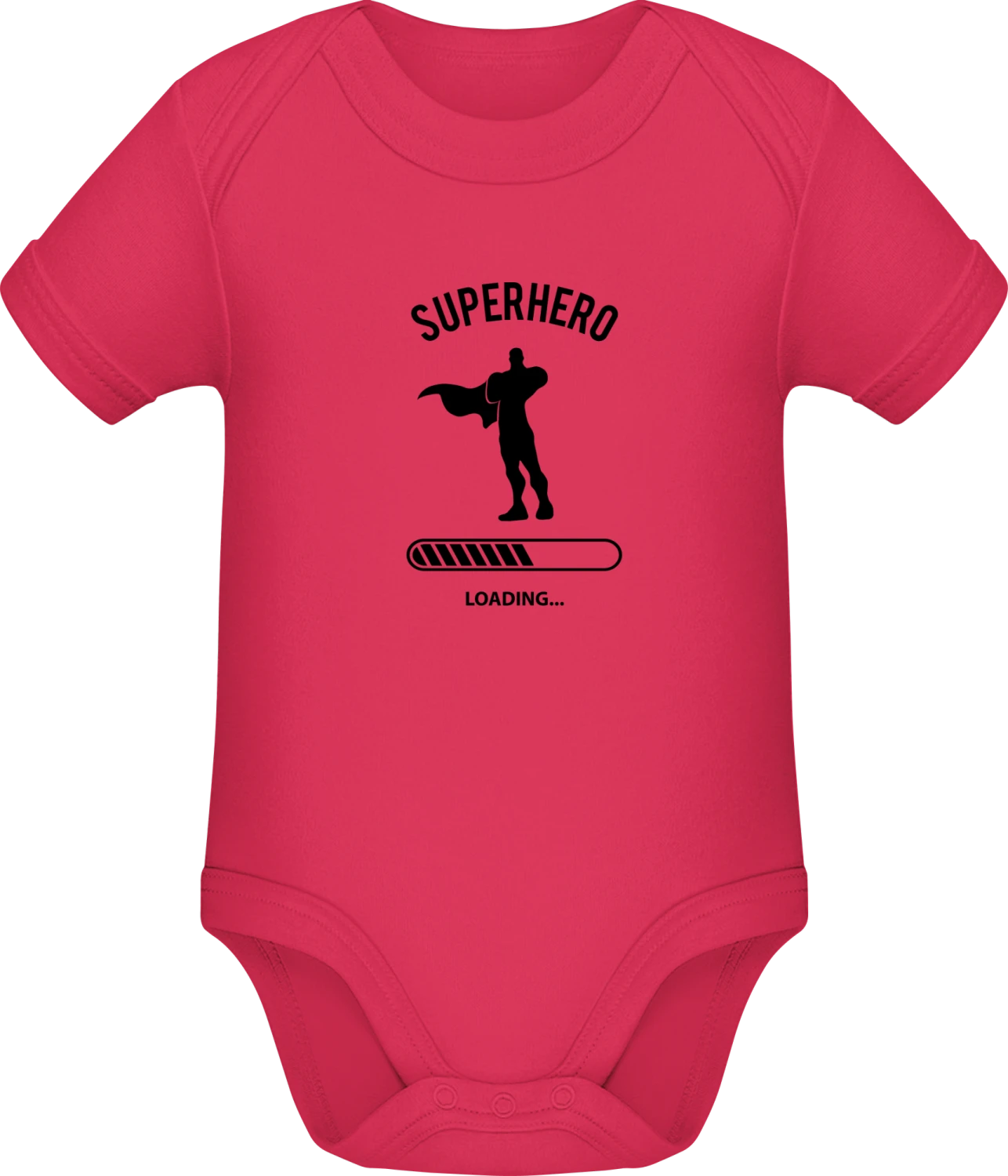 Superhero Loading - Sorbet Sonar SSL organic babybodsuit - Front