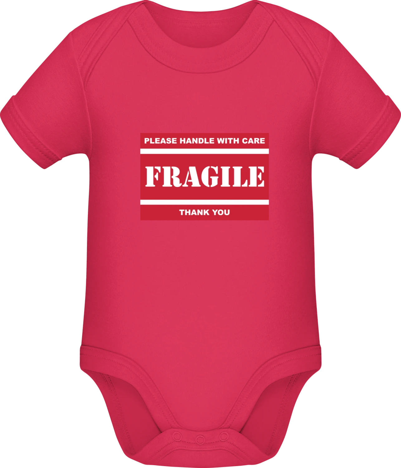 Fragile Please Handle With Care - Sorbet Sonar SSL organic babybodsuit - Front