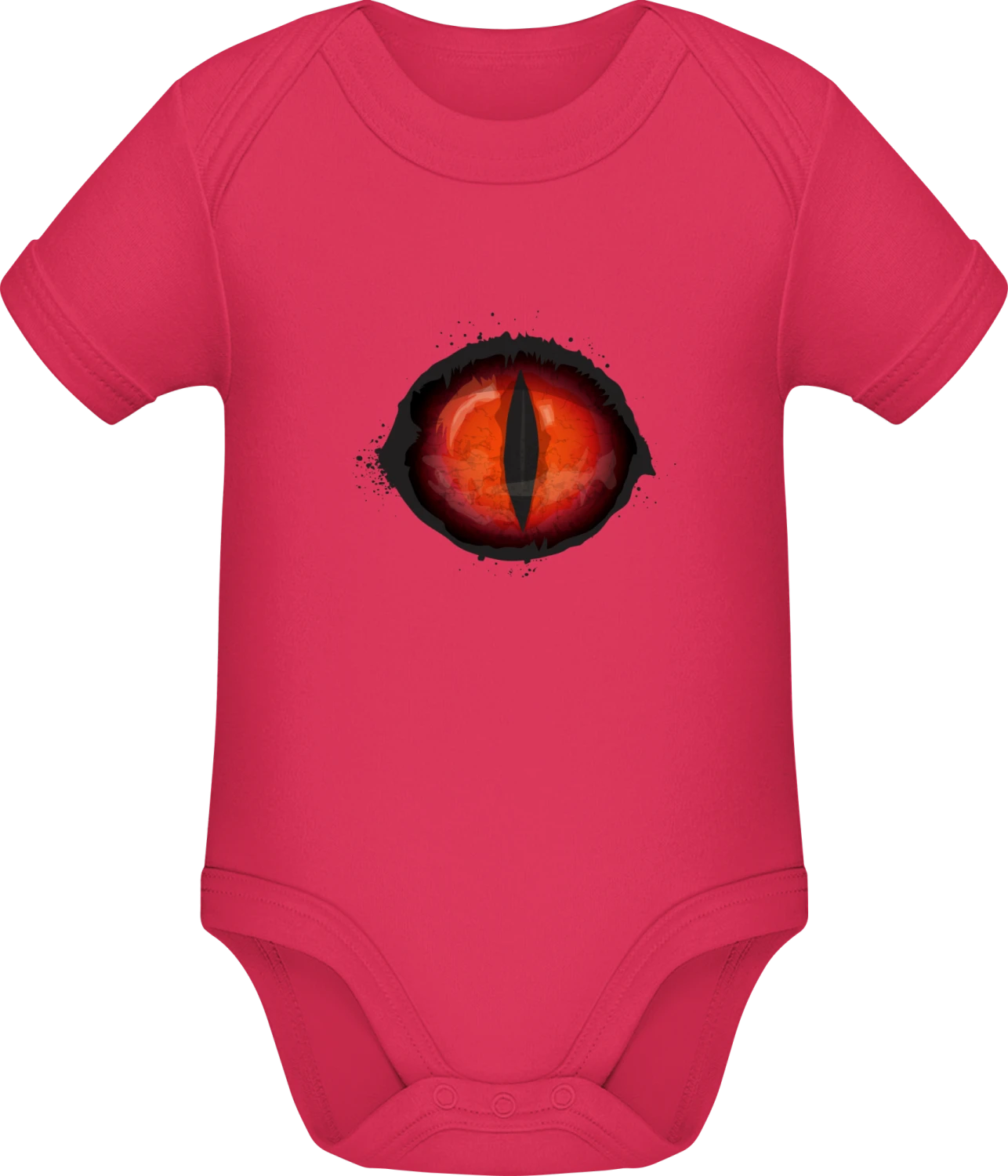 Scary Red Monster Eye - Sorbet Sonar SSL organic babybodsuit - Front