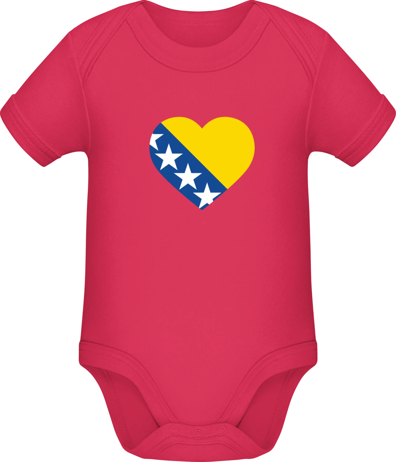 Bosnia Heart - Sorbet Sonar SSL organic babybodsuit - Front