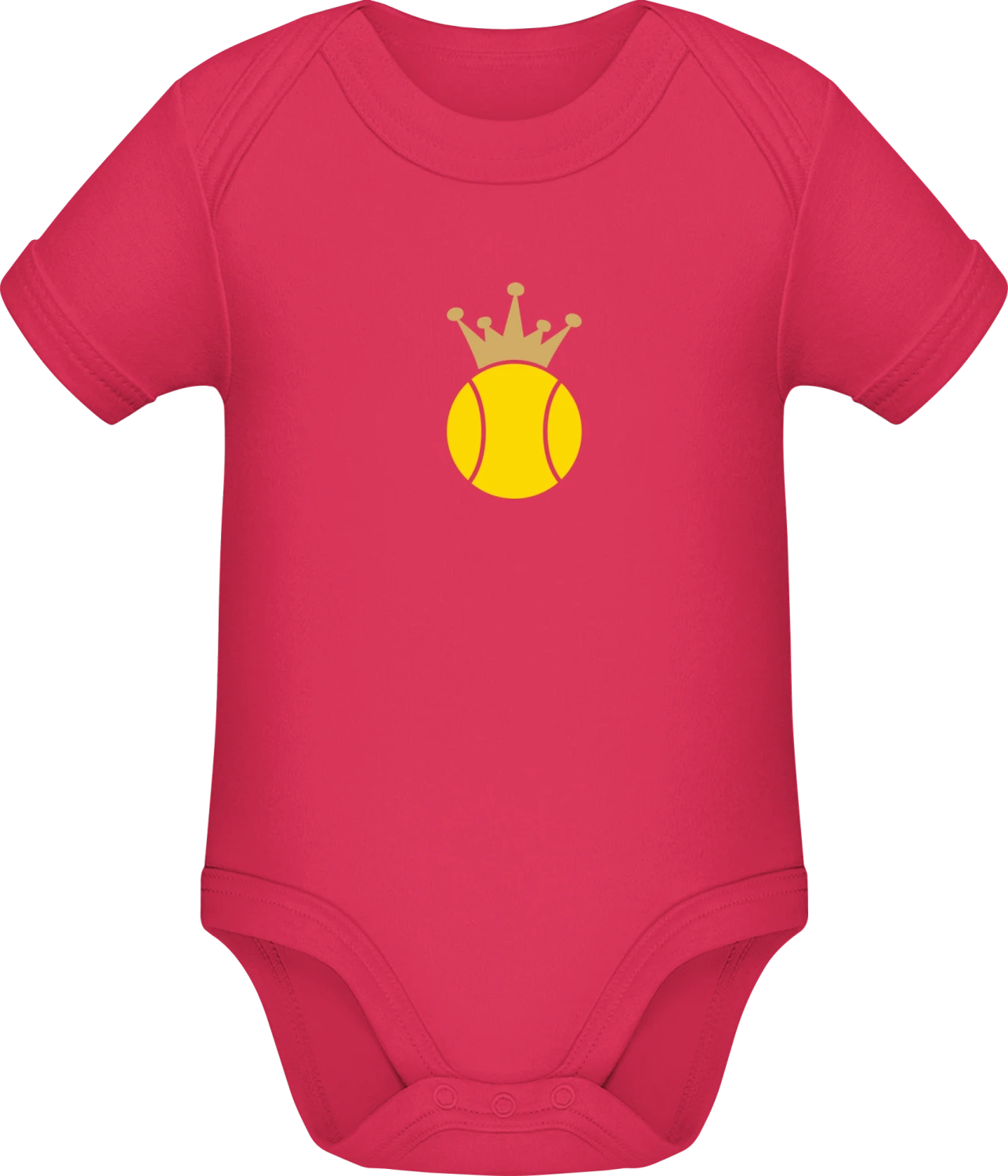 Tennis Ball And Crown - Sorbet Sonar SSL organic babybodsuit - Front