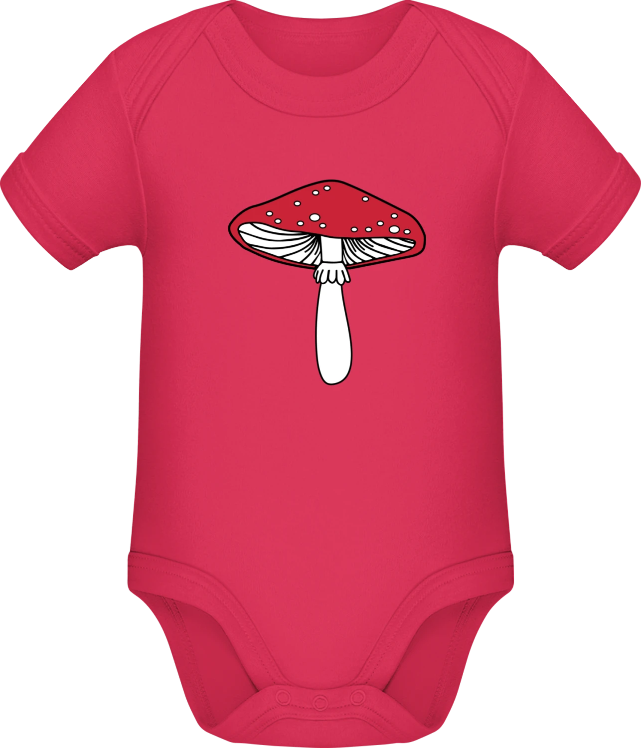 Red Mushroom - Sorbet Sonar SSL organic babybodsuit - Front