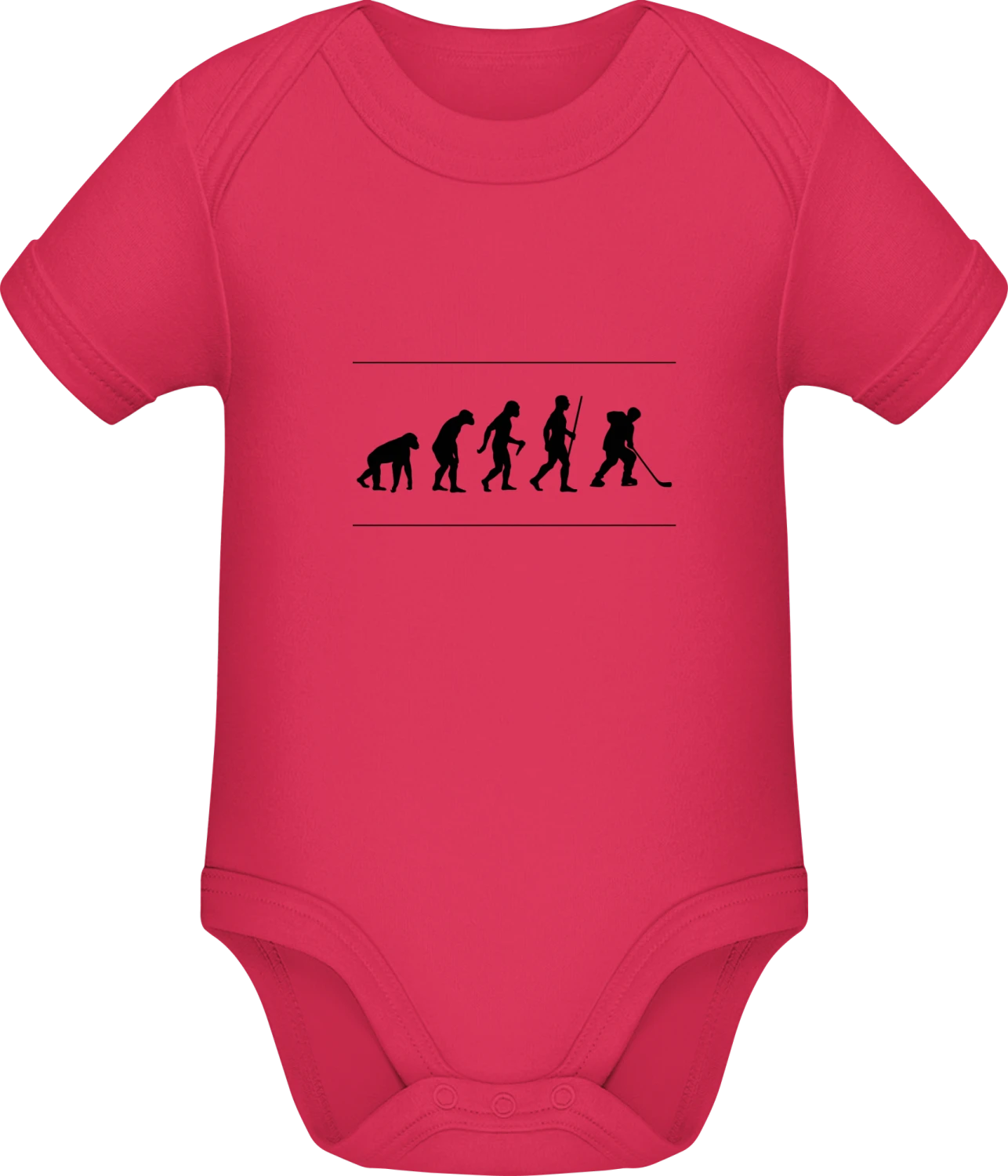 Funny Ice Hockey Evolution - Sorbet Sonar SSL organic babybodsuit - Front