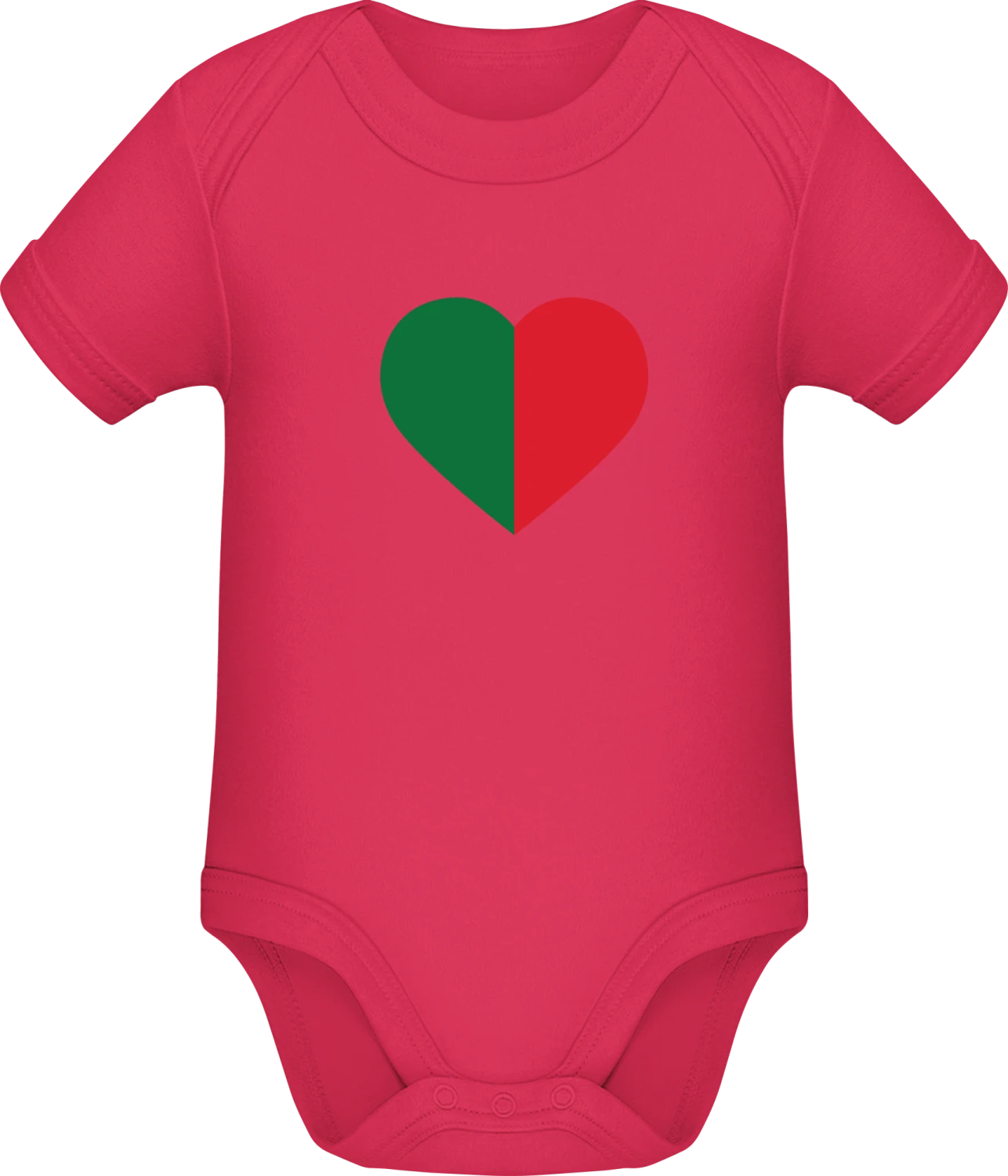 Portugal Heart - Sorbet Sonar SSL organic babybodsuit - Front