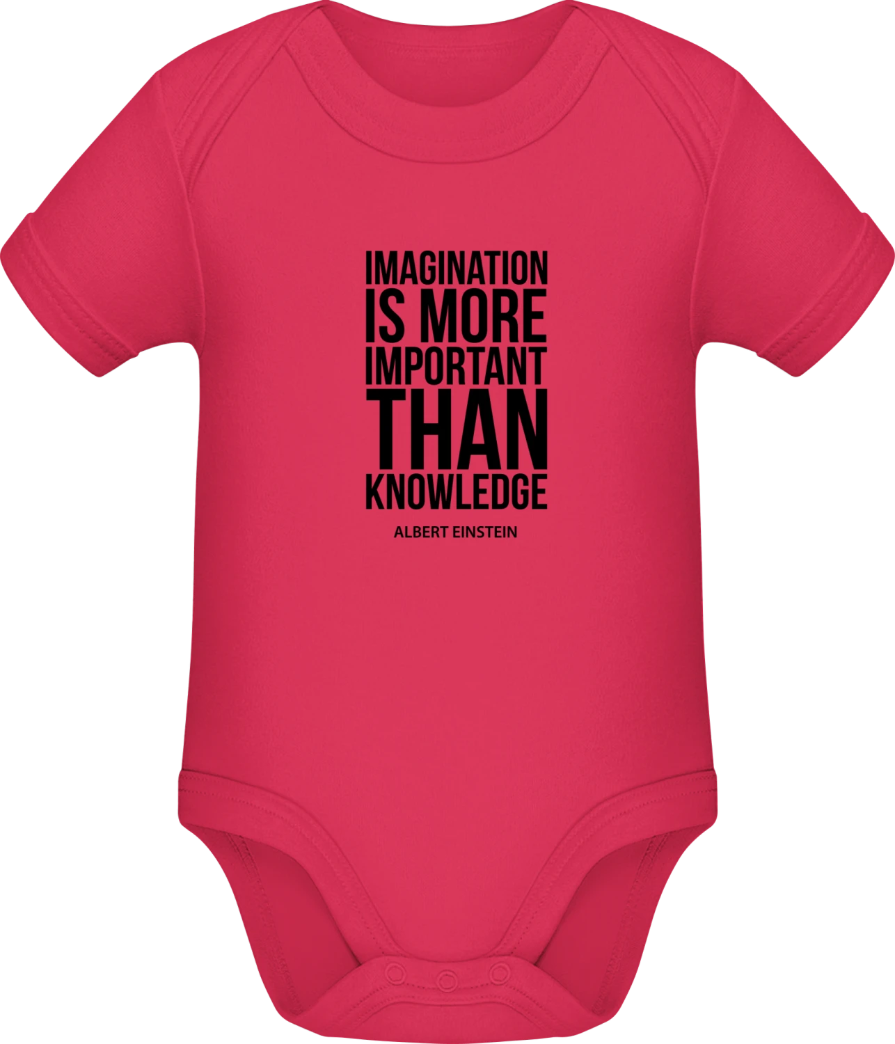 Imagination Is More Important Than Knowledge - Sorbet Sonar SSL organic babybodsuit - Front