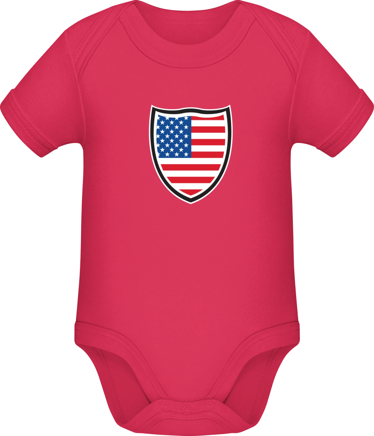 USA Shield Flag - Sorbet Sonar SSL organic babybodsuit - Front