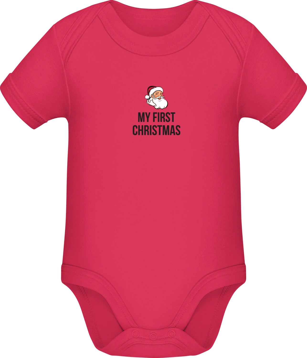 My First Christmas Santa - Sorbet Sonar SSL organic babybodsuit - Front