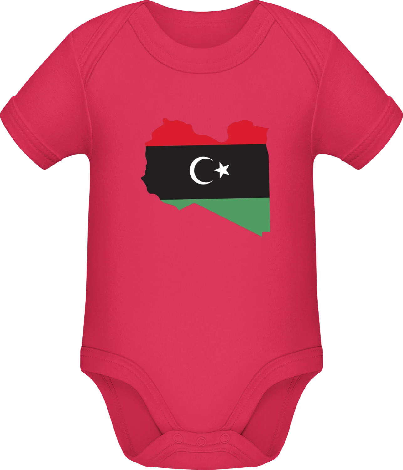 Libya Map - Sorbet Sonar SSL organic babybodsuit - Front