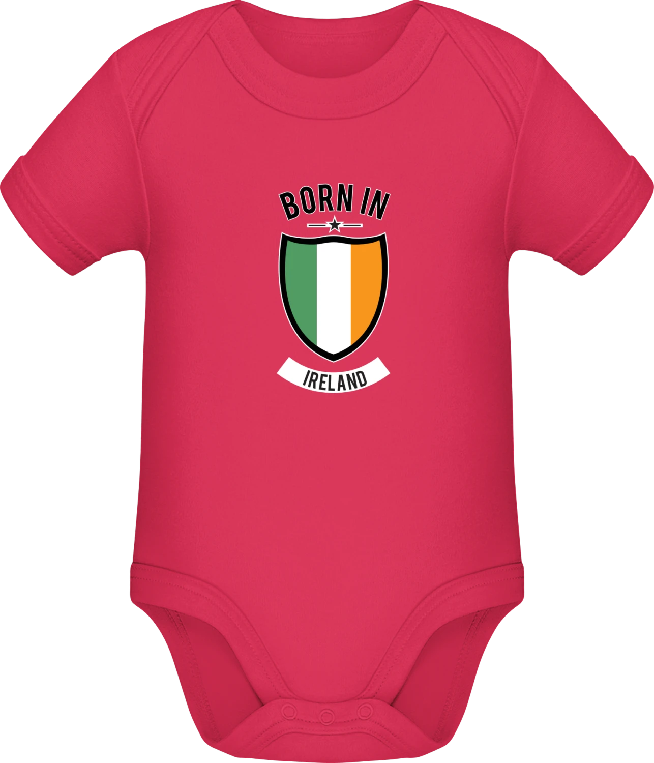 Born in Ireland - Sorbet Sonar SSL organic babybodsuit - Front