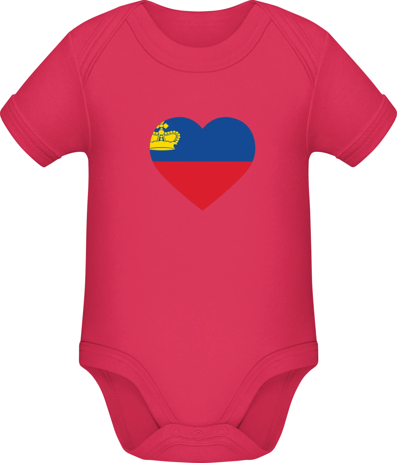 Liechtenstein Heart - Sorbet Sonar SSL organic babybodsuit - Front