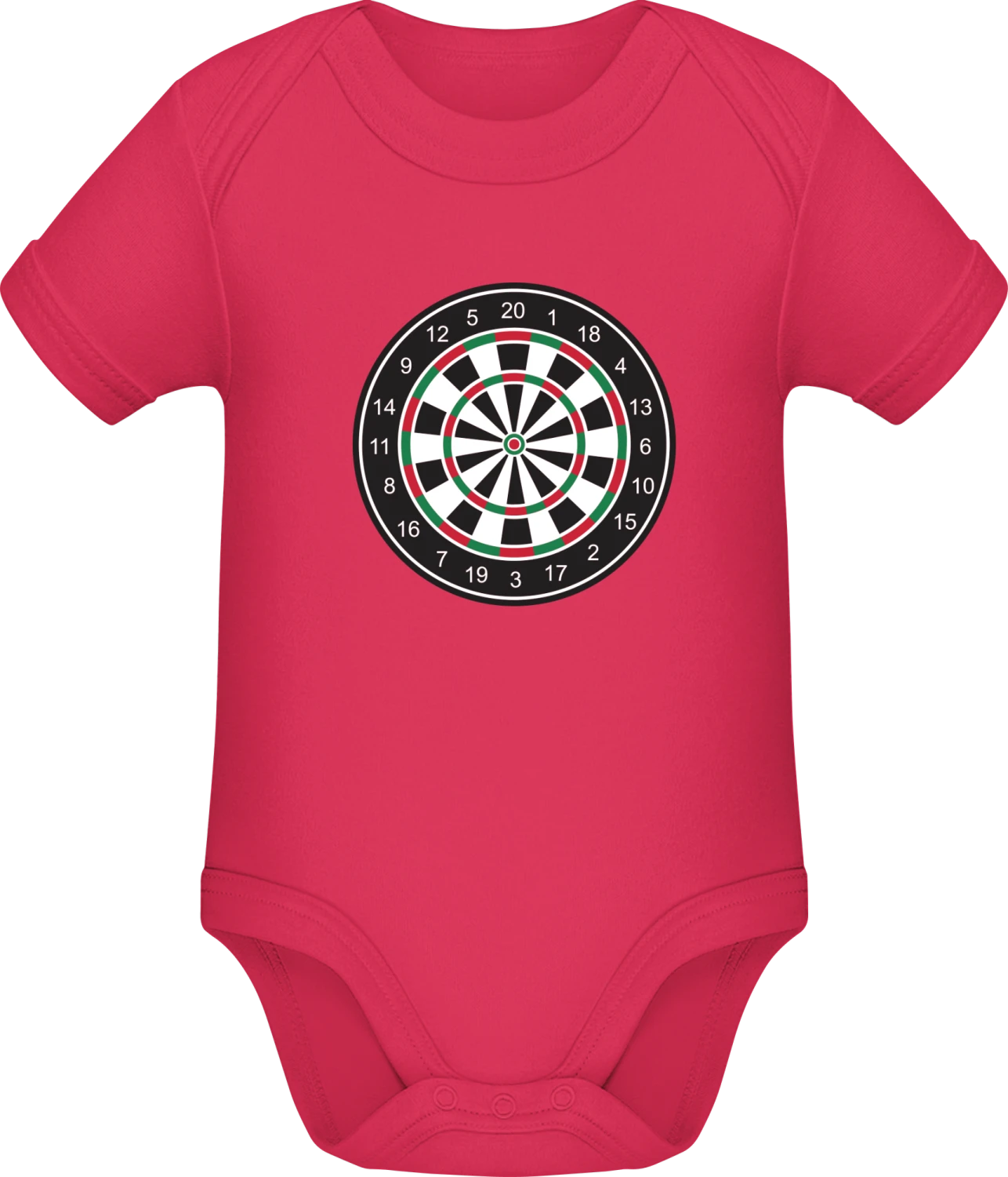 Darts Target - Sorbet Sonar SSL organic babybodsuit - Front