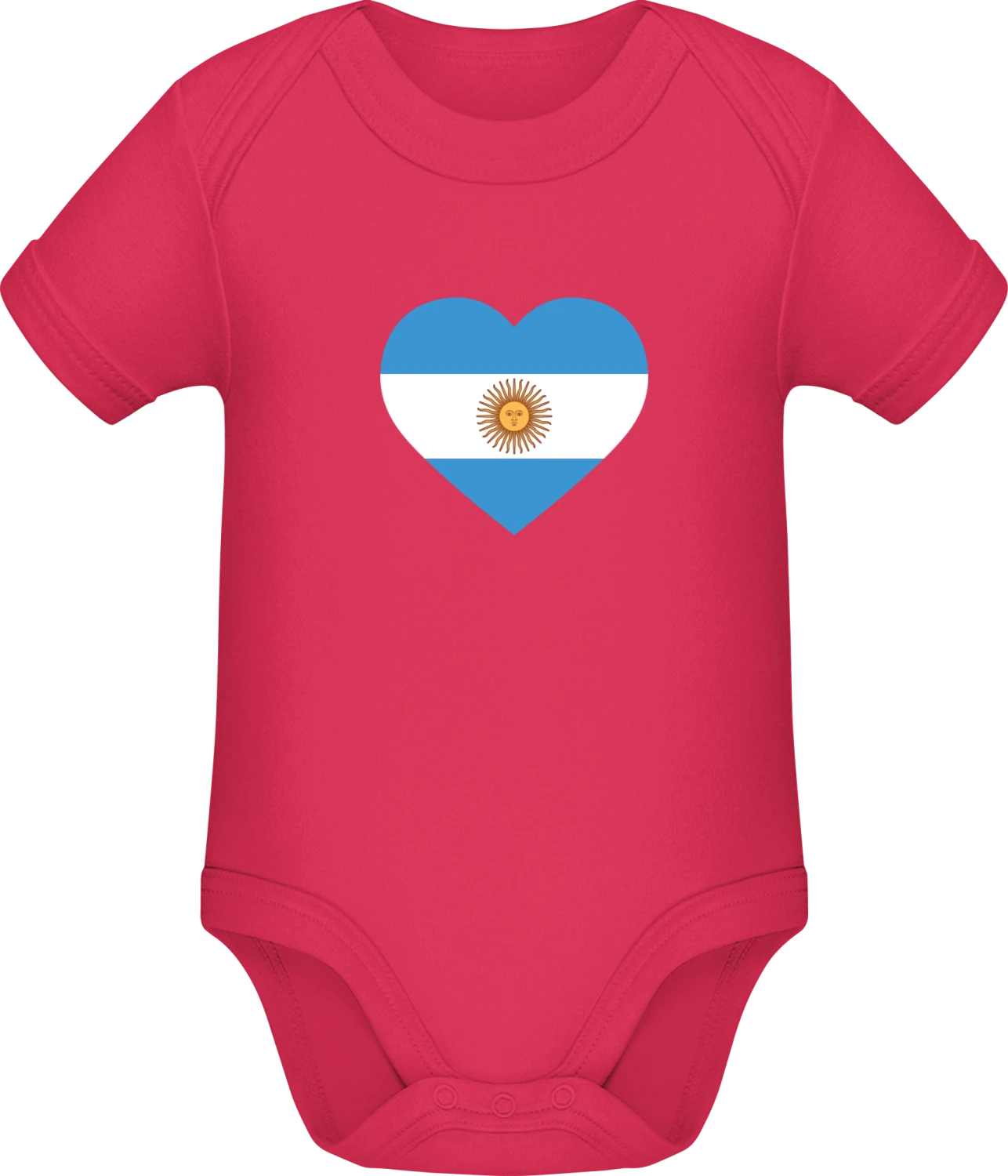 Argentina Heart Flag - Sorbet Sonar SSL organic babybodsuit - Front