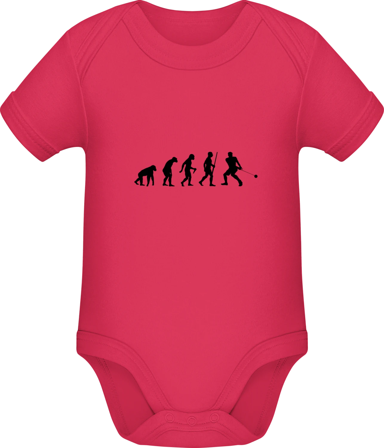 Hammer Throw Evolution - Sorbet Sonar SSL organic babybodsuit - Front