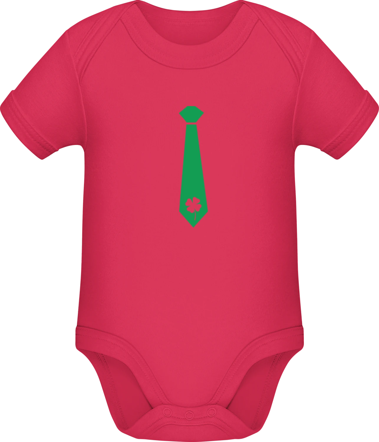 Green Tie - Sorbet Sonar SSL organic babybodsuit - Front