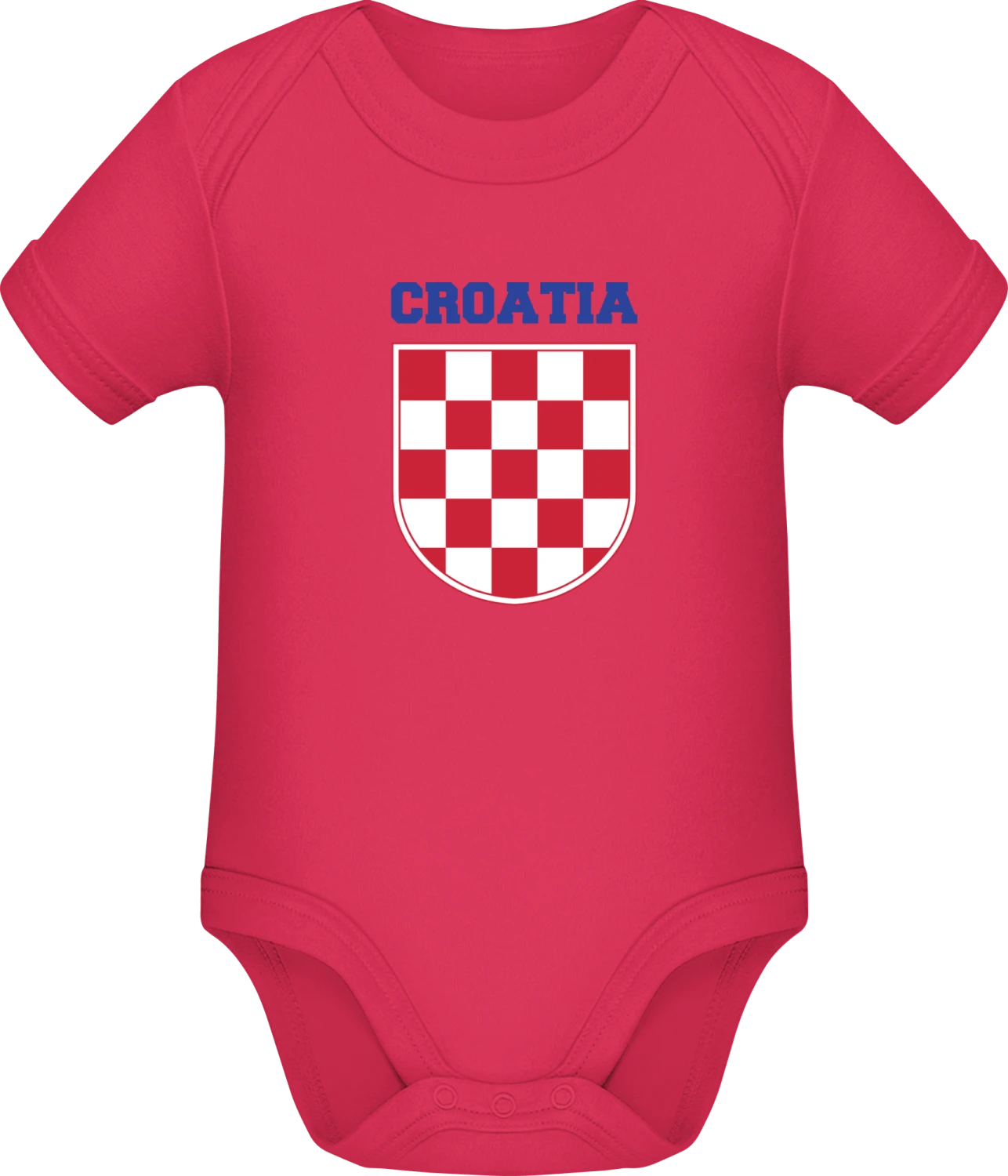 Croatia Flag Shield - Sorbet Sonar SSL organic babybodsuit - Front