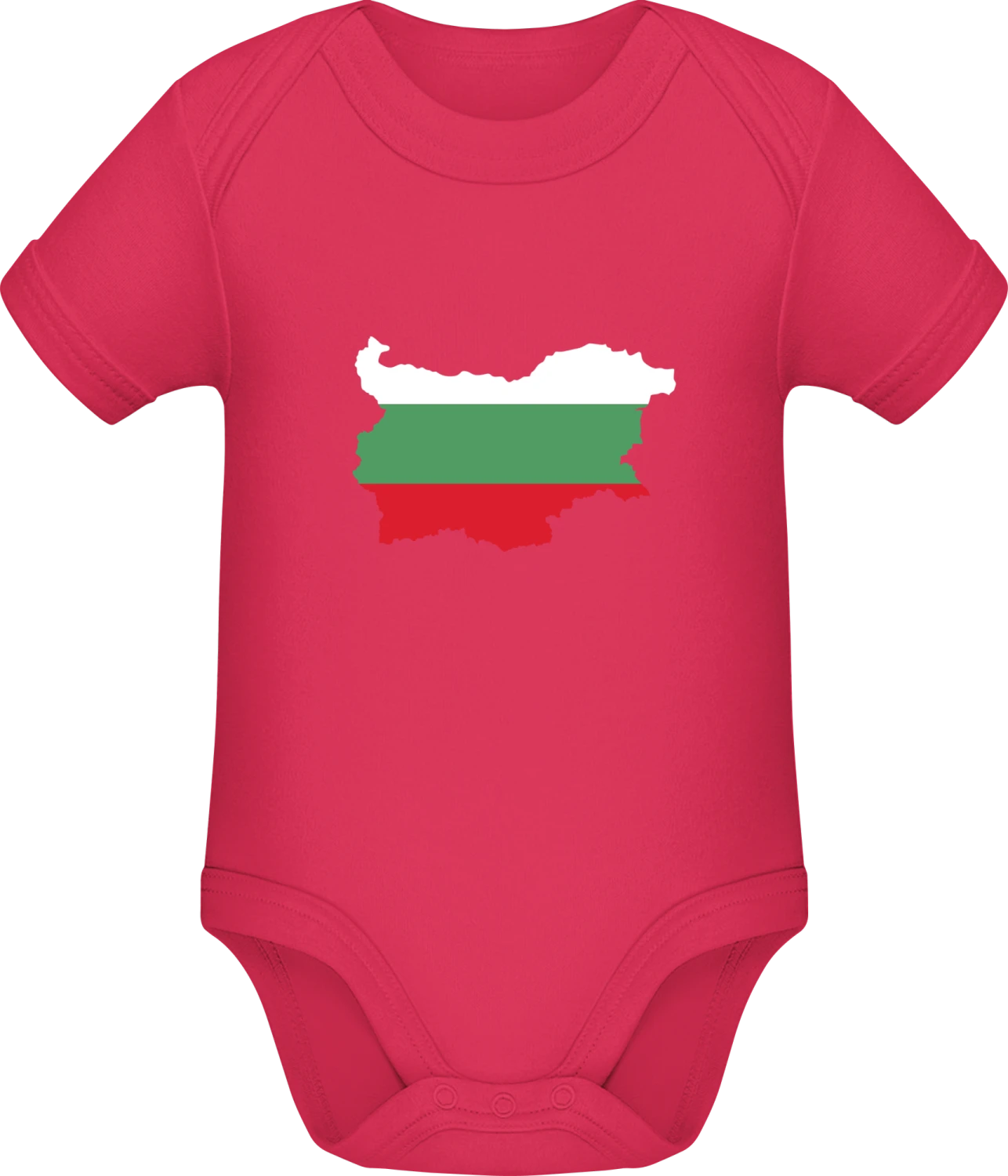 Bulgaria Map - Sorbet Sonar SSL organic babybodsuit - Front