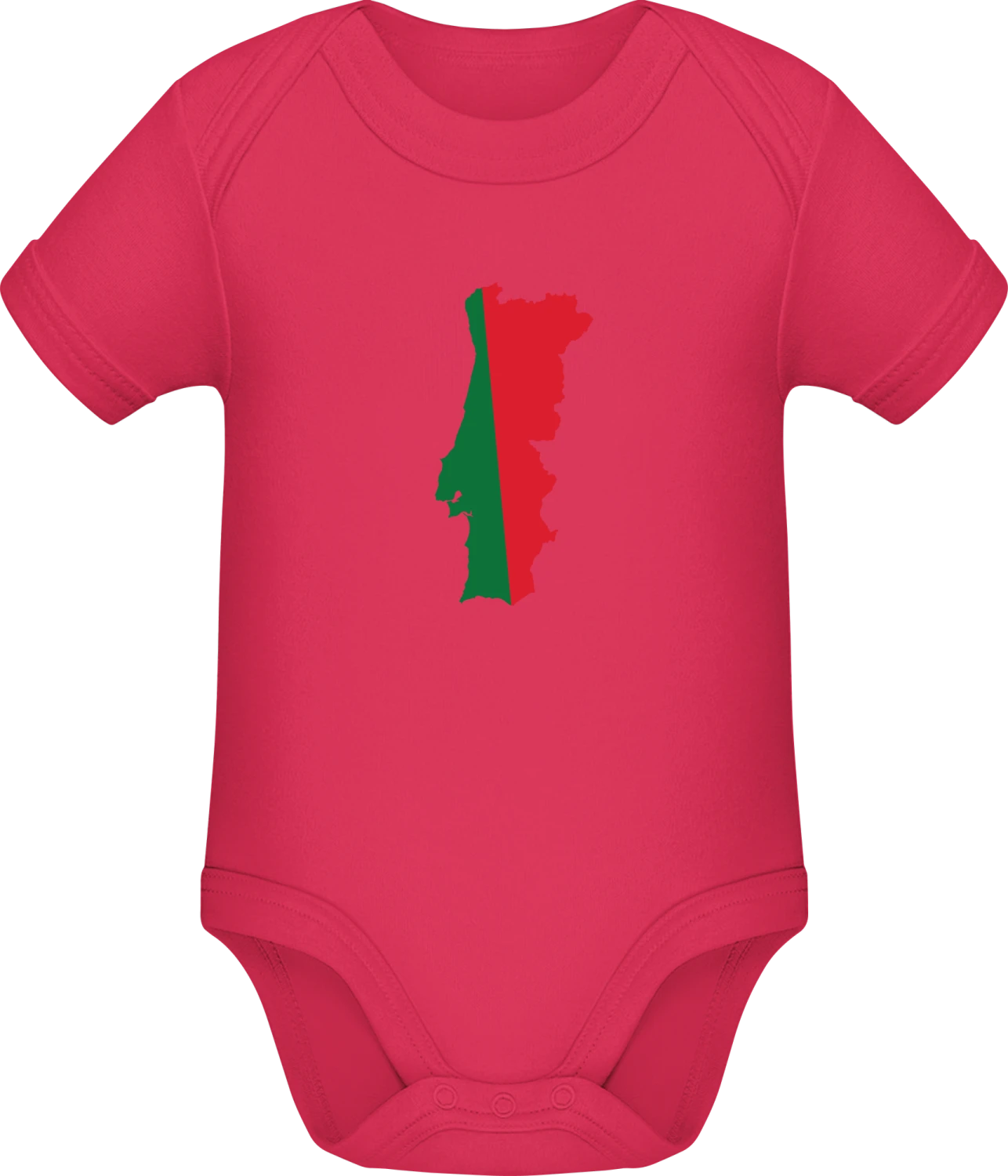 Portugal Flag - Sorbet Sonar SSL organic babybodsuit - Front