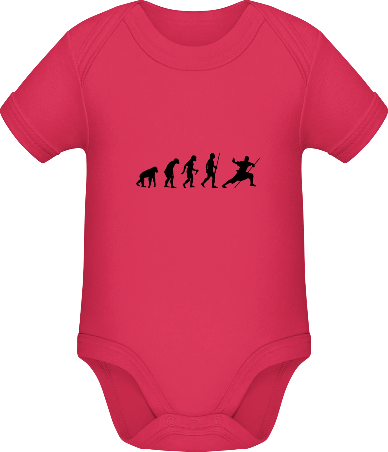 Kung Fu Evolution - Sorbet Sonar SSL organic babybodsuit - Front