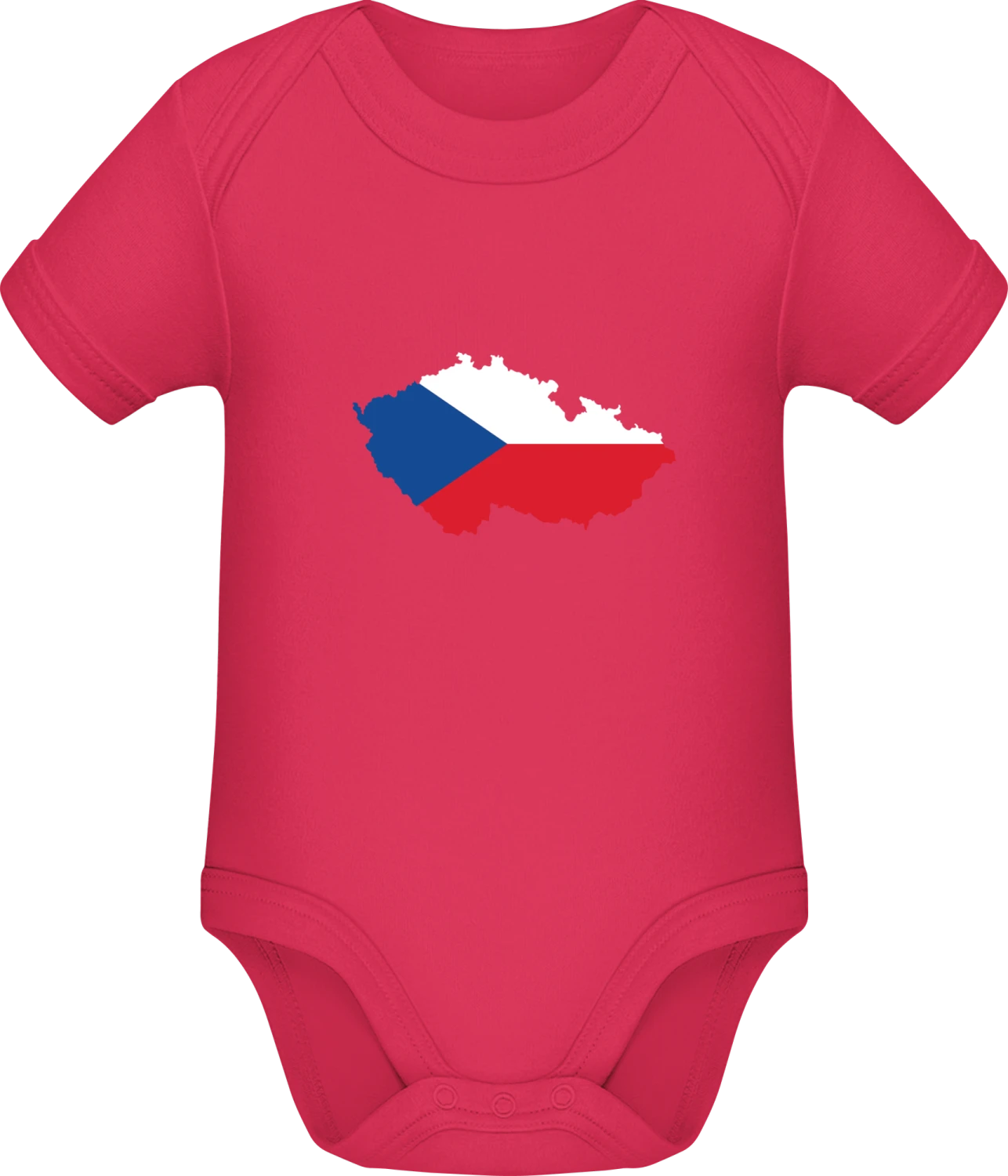 Czech Republic Map - Sorbet Sonar SSL organic babybodsuit - Front