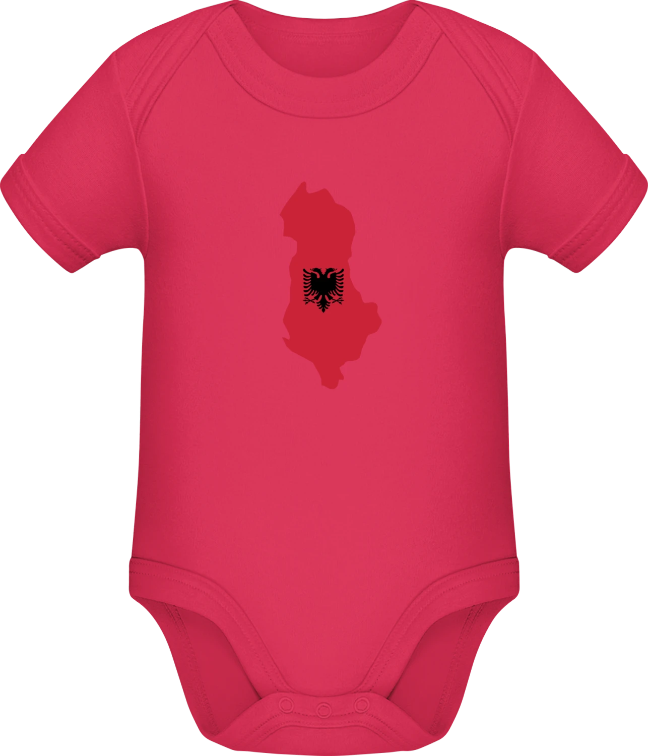 Albania Map Flag - Sorbet Sonar SSL organic babybodsuit - Front