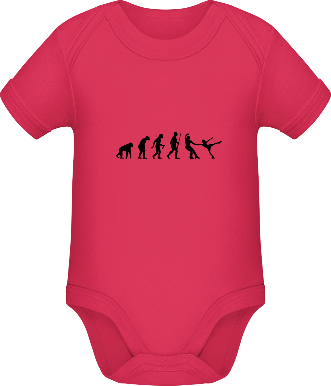 Ice Skating Couple Evolution - Sorbet Sonar SSL organic babybodsuit - Front