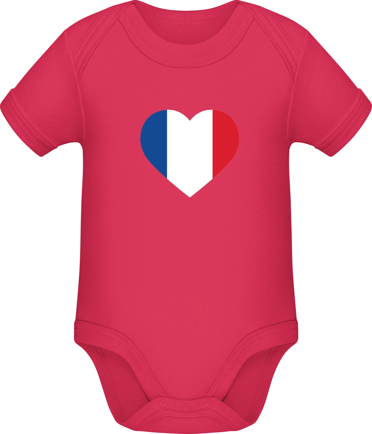 France Heart - Sorbet Sonar SSL organic babybodsuit - Front