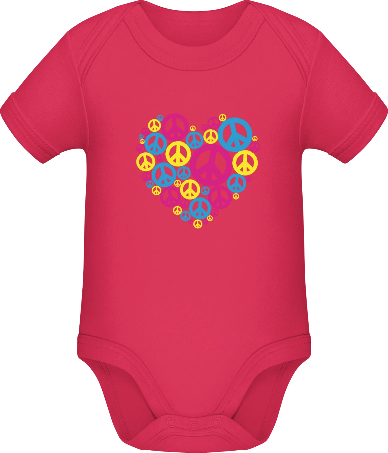 Love Peace - Sorbet Sonar SSL organic babybodsuit - Front