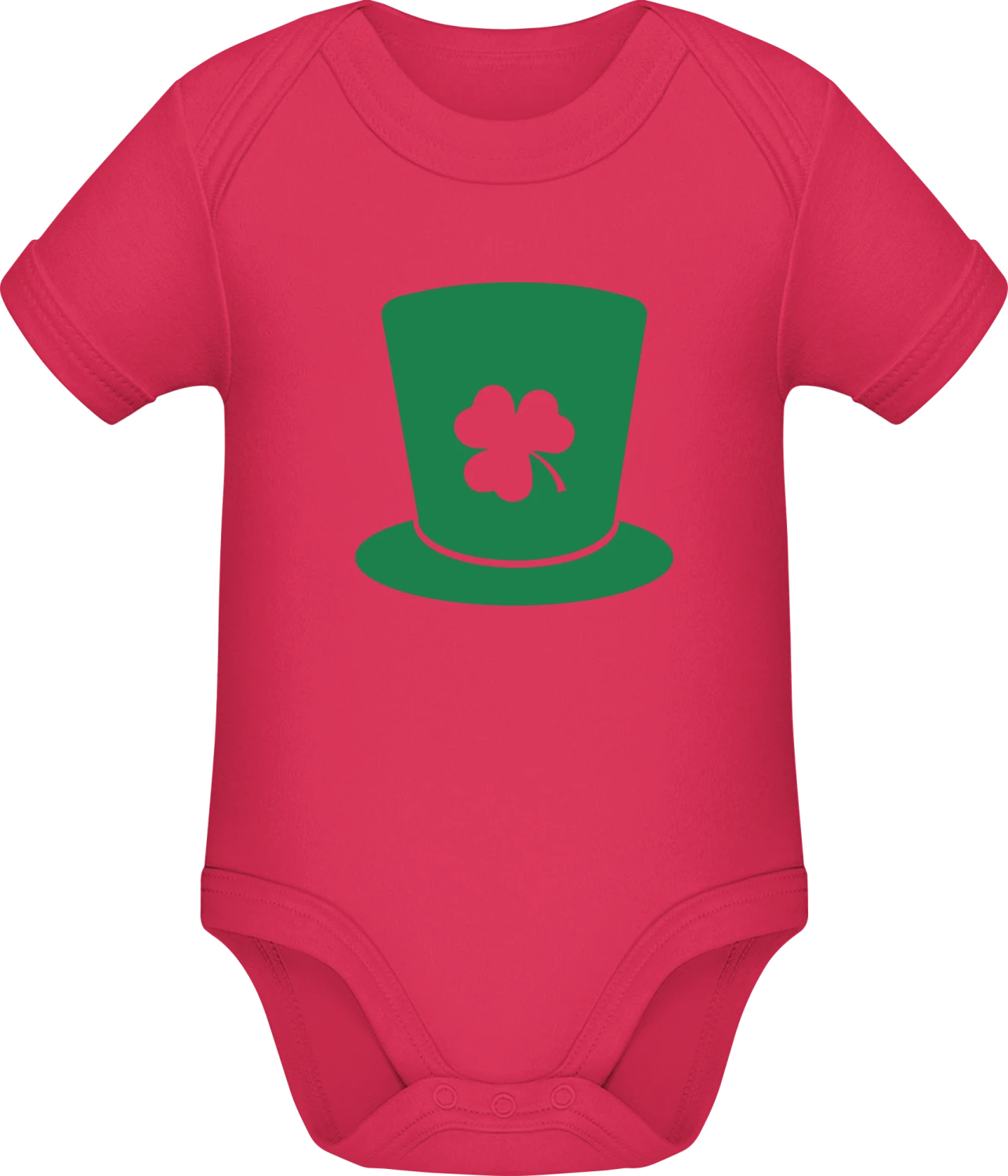 St. Patricks Day Hat - Sorbet Sonar SSL organic babybodsuit - Front