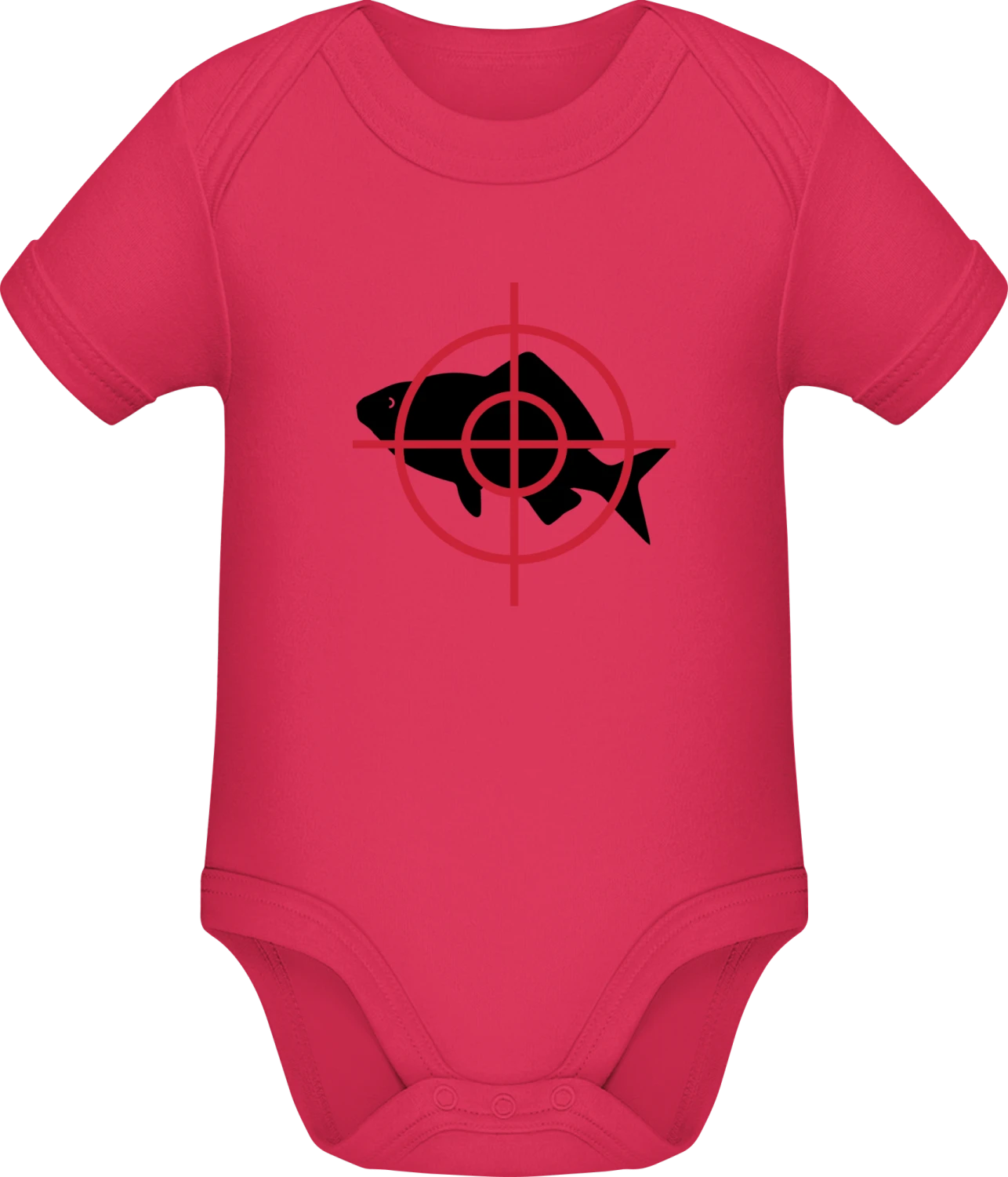 Fish Hunter - Sorbet Sonar SSL organic babybodsuit - Front