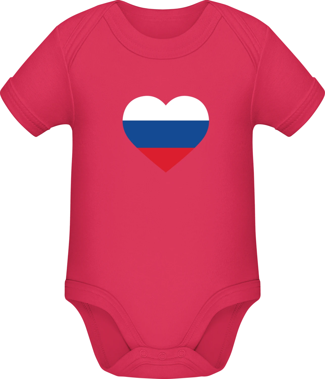 Russia Heart Flag - Sorbet Sonar SSL organic babybodsuit - Front