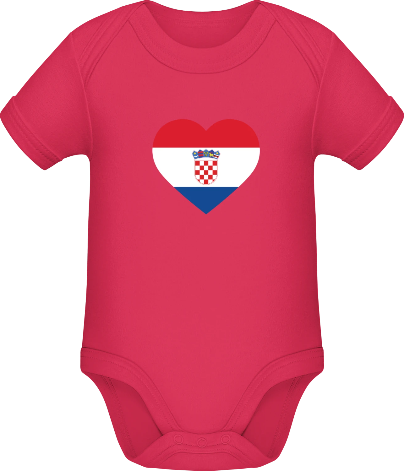 Croatia Heart - Sorbet Sonar SSL organic babybodsuit - Front