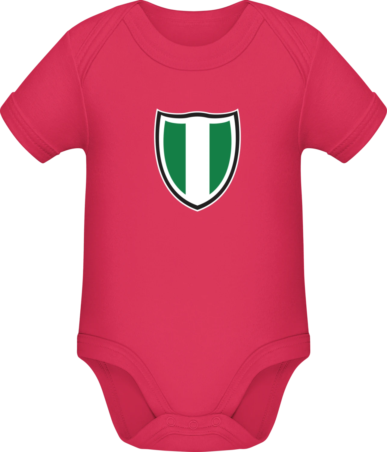 Nigeria Shield Flag - Sorbet Sonar SSL organic babybodsuit - Front