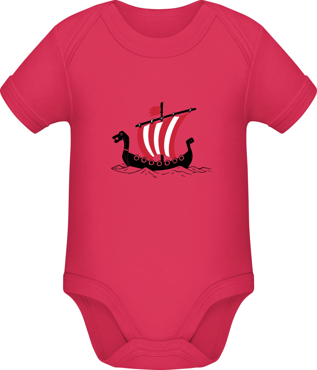 Viking Ship - Sorbet Sonar SSL organic babybodsuit - Front