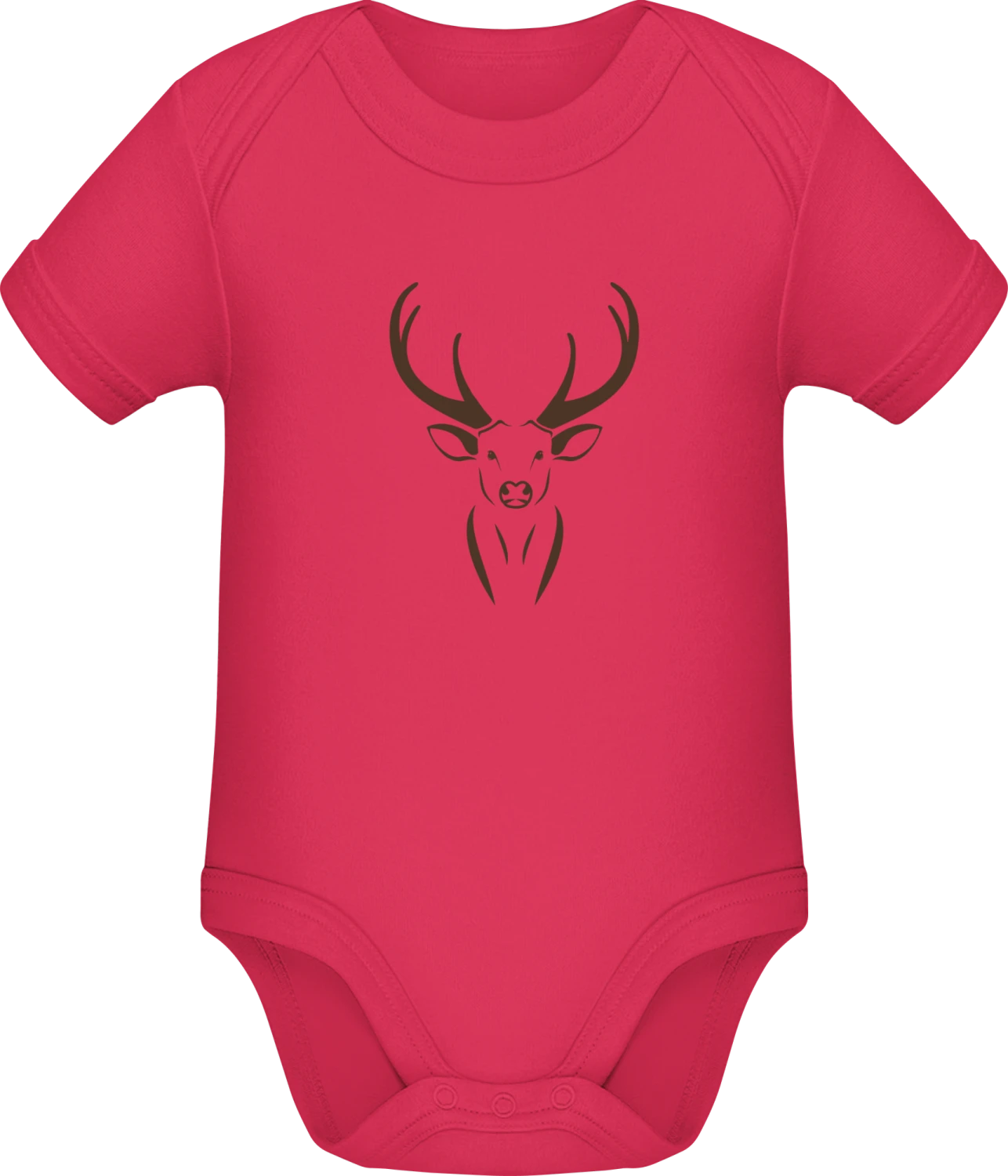 Stag Deer - Sorbet Sonar SSL organic babybodsuit - Front