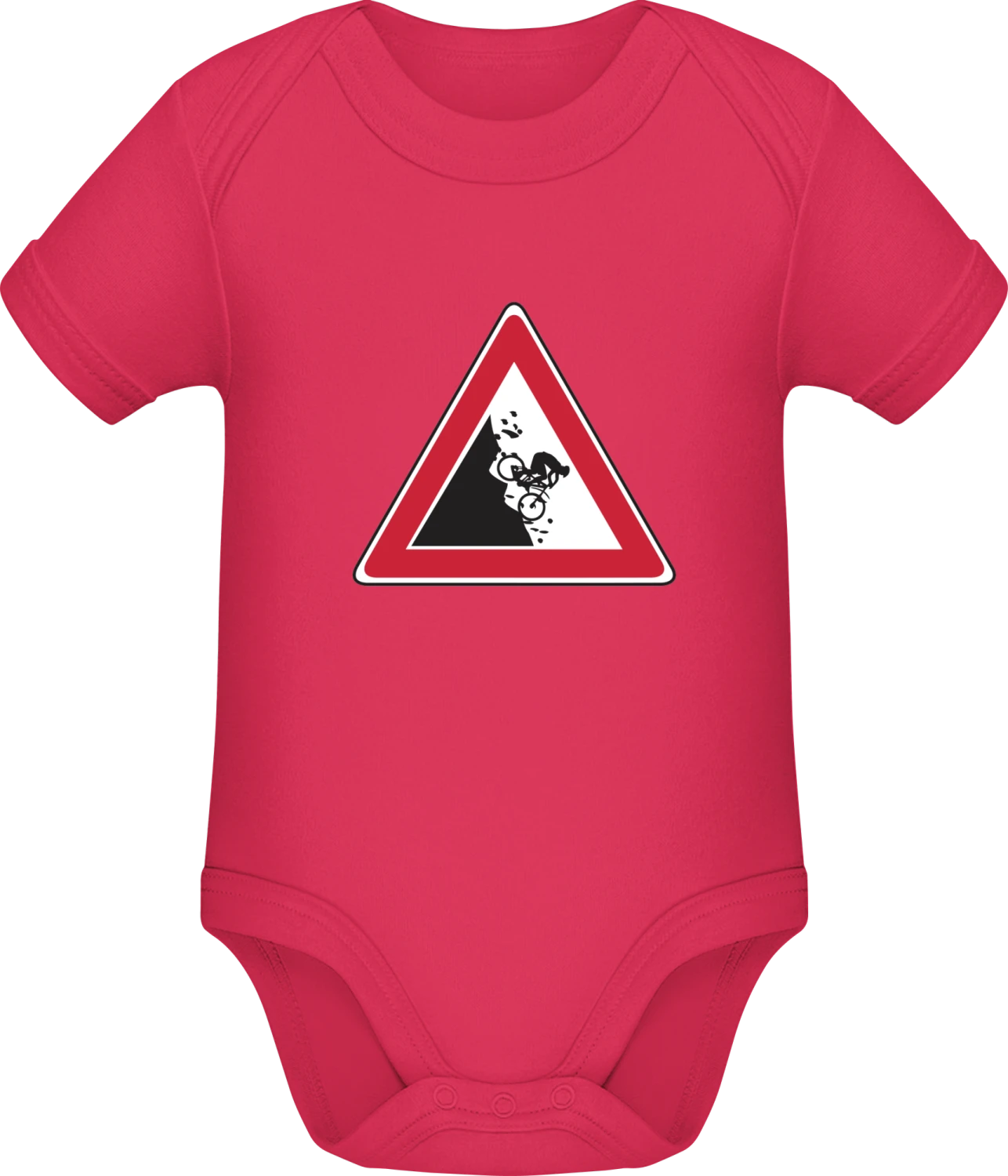 Mountain Biker Sign - Sorbet Sonar SSL organic babybodsuit - Front