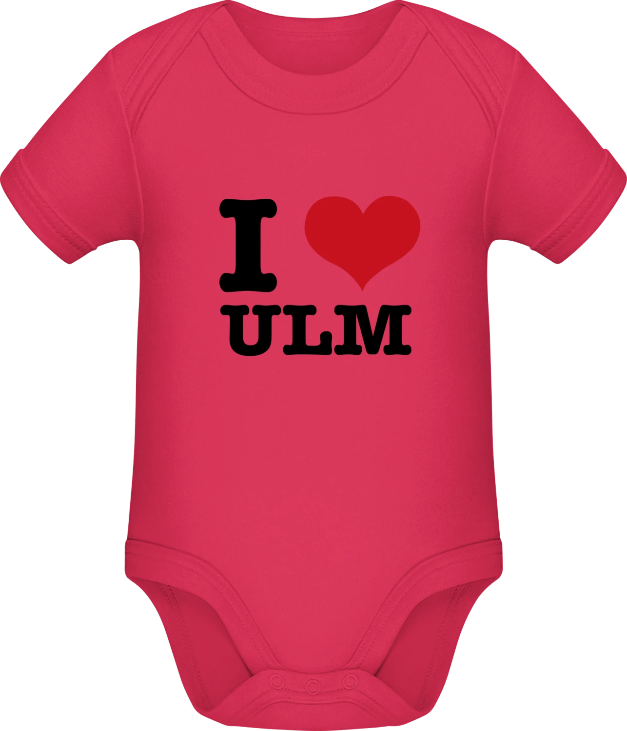 I Love Ulm - Sorbet Sonar SSL organic babybodsuit - Front