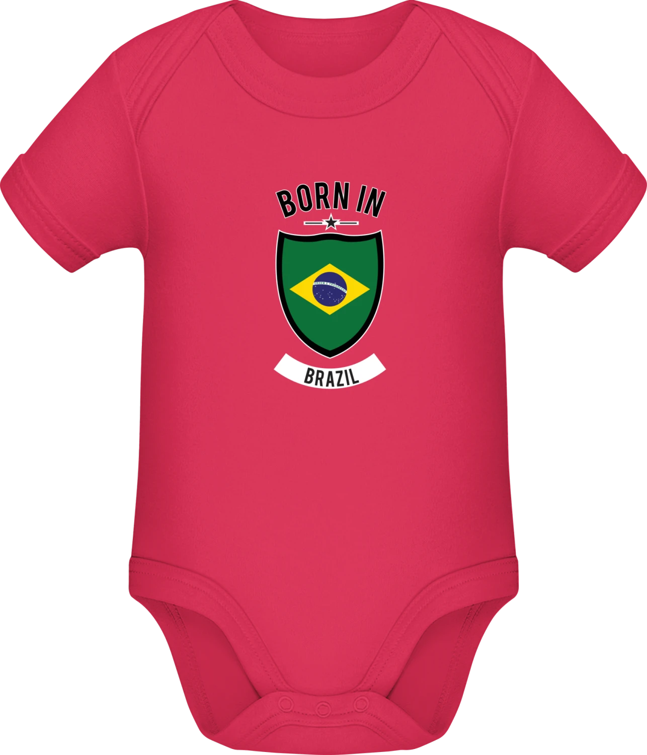 Born in Brazil - Sorbet Sonar SSL organic babybodsuit - Front