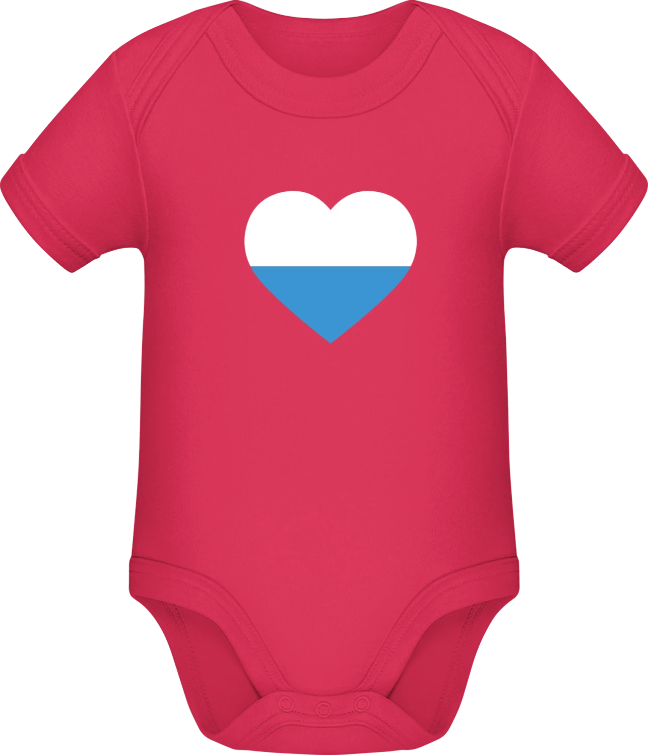 San Marino Heart Flag - Sorbet Sonar SSL organic babybodsuit - Front